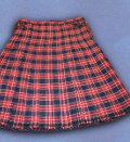 Dress Kilt - Plain weave, Red/Navy plaid